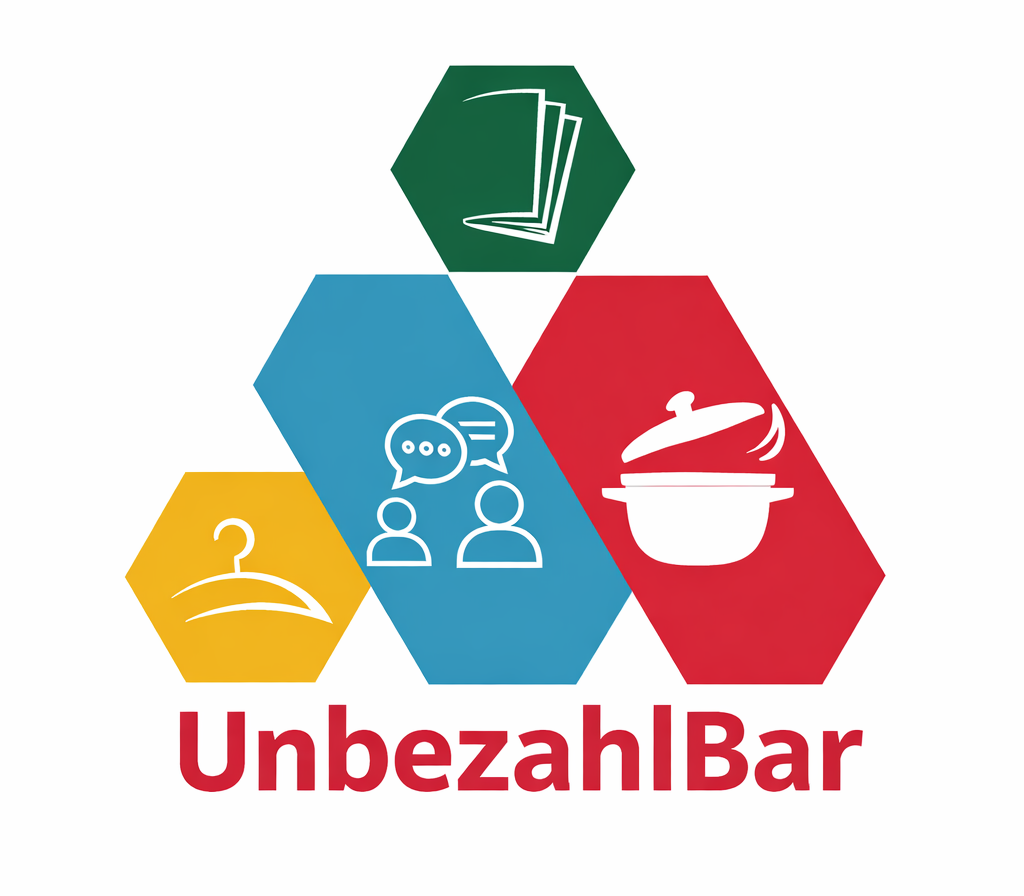 Hexagonencluster mit Bild und Text